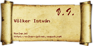 Völker István névjegykártya
